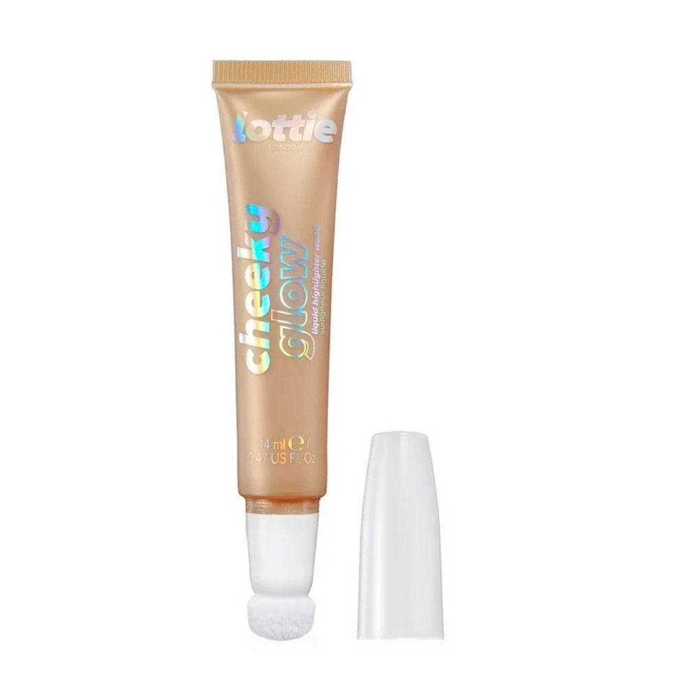 Lottie London Cheeky Glow Liquid Highlighter Wand Champagne Shimmer 14ml NEW